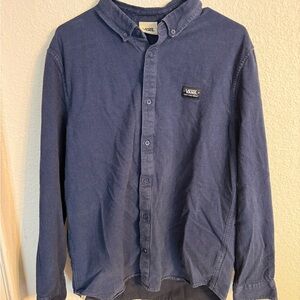 Vans Men's Navy Button Down Shirt